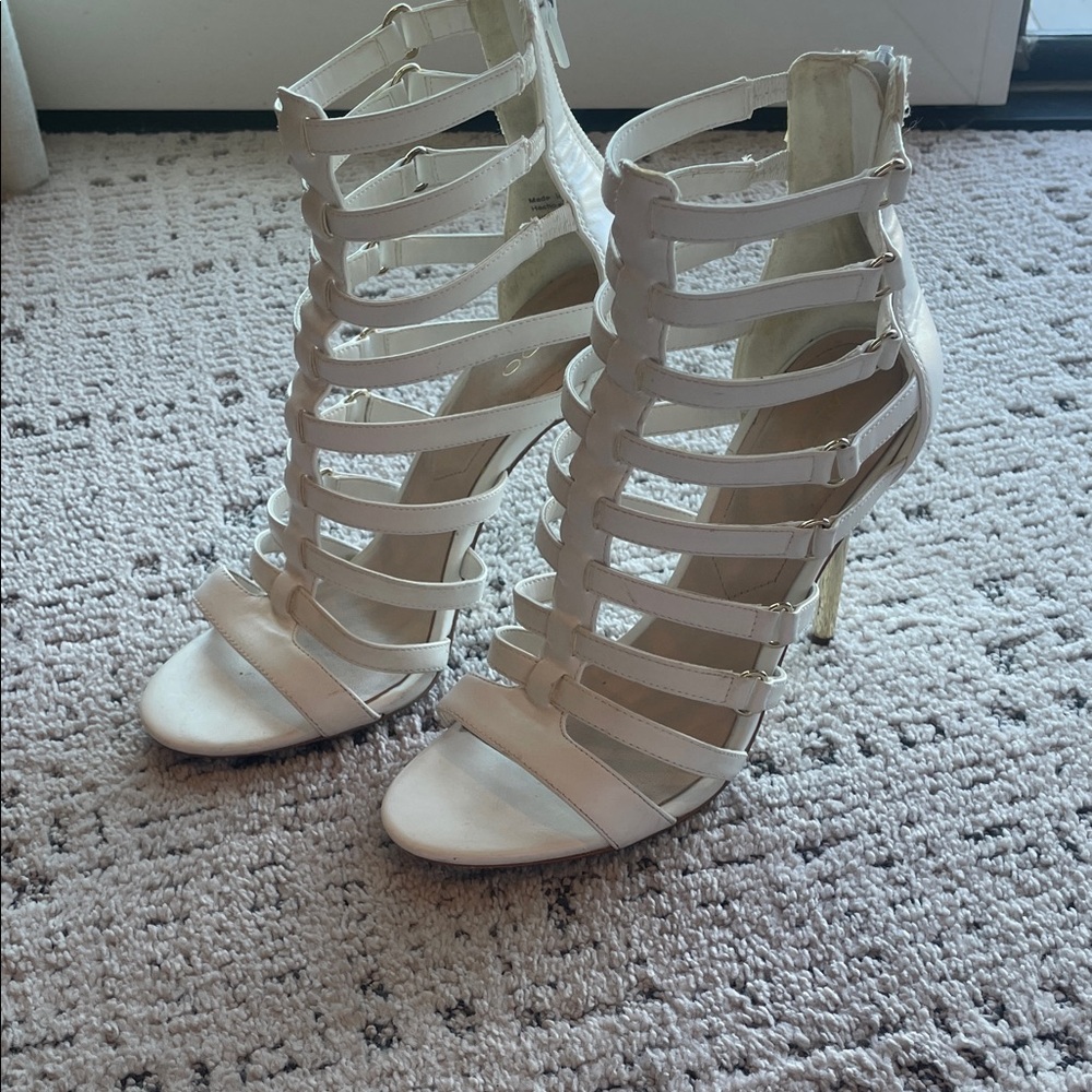 Aldo Cream Strappy Heels
